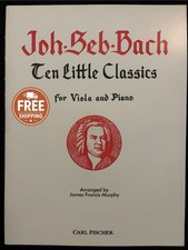 Bach Ten Little Classics Viola Piano Score Part Carl Fischer O4797