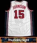 MAGIC JOHNSON USA BASKETBALL SIGNED JERSEY BECKETT AUTHENTICATED AUTO COA
