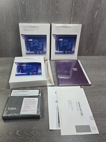 NEW Lotus 1-2-3 Release 3 Software Package Spreadsheet 5.25 3.5 DOS PC SEALED