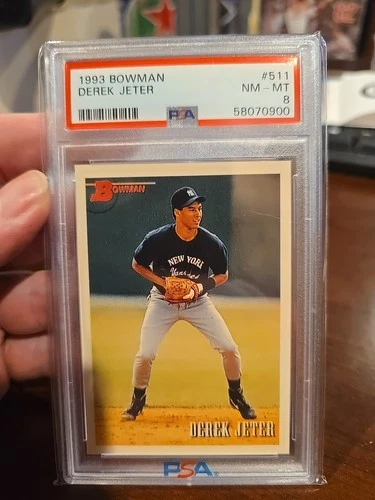1993 Bowman Derek Jeter RC Rookie Card PSA 8 #511