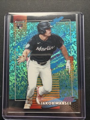 2026 Topps Finest Jakob Marsee RC Uncommon Aqua Mini Diamond /199 Marlins Rookie