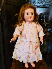 Delightful Antique French Doll Unis 301 Bisque SFBJ orig body  Mohair Wig 17 ins