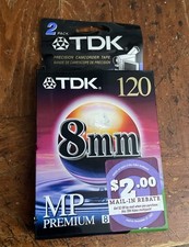 New Sealed 1 Pack TDK 120MP 8mm 120 Minute Premium Camcorder Video Tapes