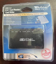NOS TEVION 8 in 1 Memory Stick/Flash Card/SD Card Reader w/USB 2.0 Cable NIP