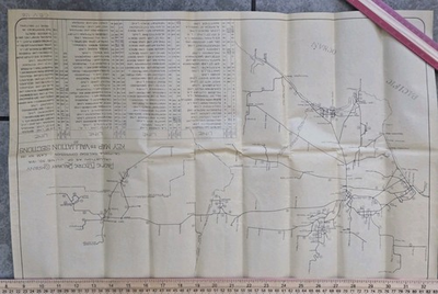 #ad 1914 Union Pacific Railroad California Route Map–Valuation Sections–Antique $50.00