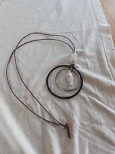 Kette Halskette Modeschmuck mit Großen Elementen Quarzstein Marmorschnecke