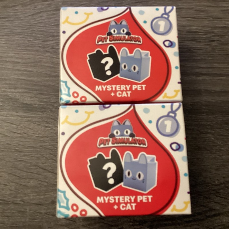 2 Mcdonalds Pet Simulator Cat And Mystery Pet Happy Meal Toy #1 plus extras
