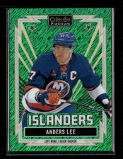 2025-26 O-Pee-Chee Platinum Anders Lee Retro Green Laser #/75 #R-32