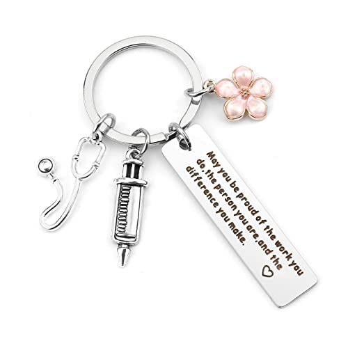 Krankenschwester Geschenke für Frauen Schlüsselanhänger Krankenschwesternwoche Geschenke Krankenpflege Abschluss Krankenschwester1 - Bild 1 von 6