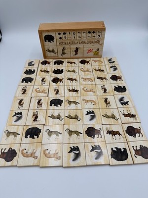 Wild Republic North American Animal Dominoes,  40count, Good pre-owned condition
