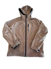 Carhartt Jacket Mens Sz Med Soft Shell Active with hood Brown J182 2896.13