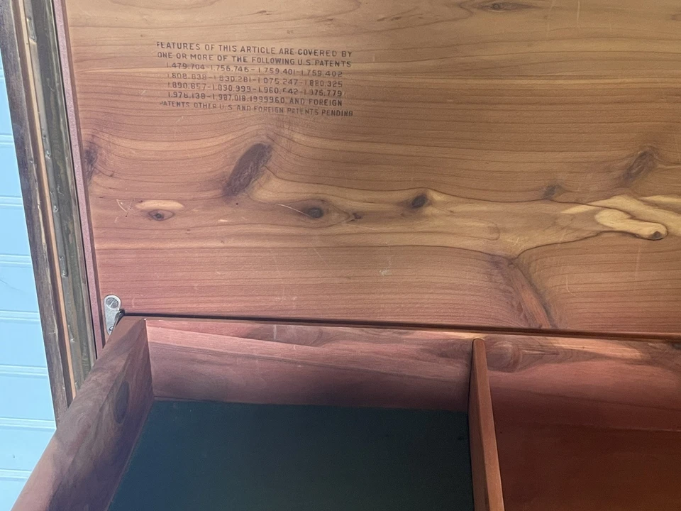 Baúl de cedro cascada vintage 1937 camioneta local Art Deco anterior a la Segunda Guerra Mundial Foto 3 de 4