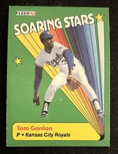 1990 Fleer Soaring Stars Tom Gordon Baseball Card #7 Royals Pitcher VG O/C