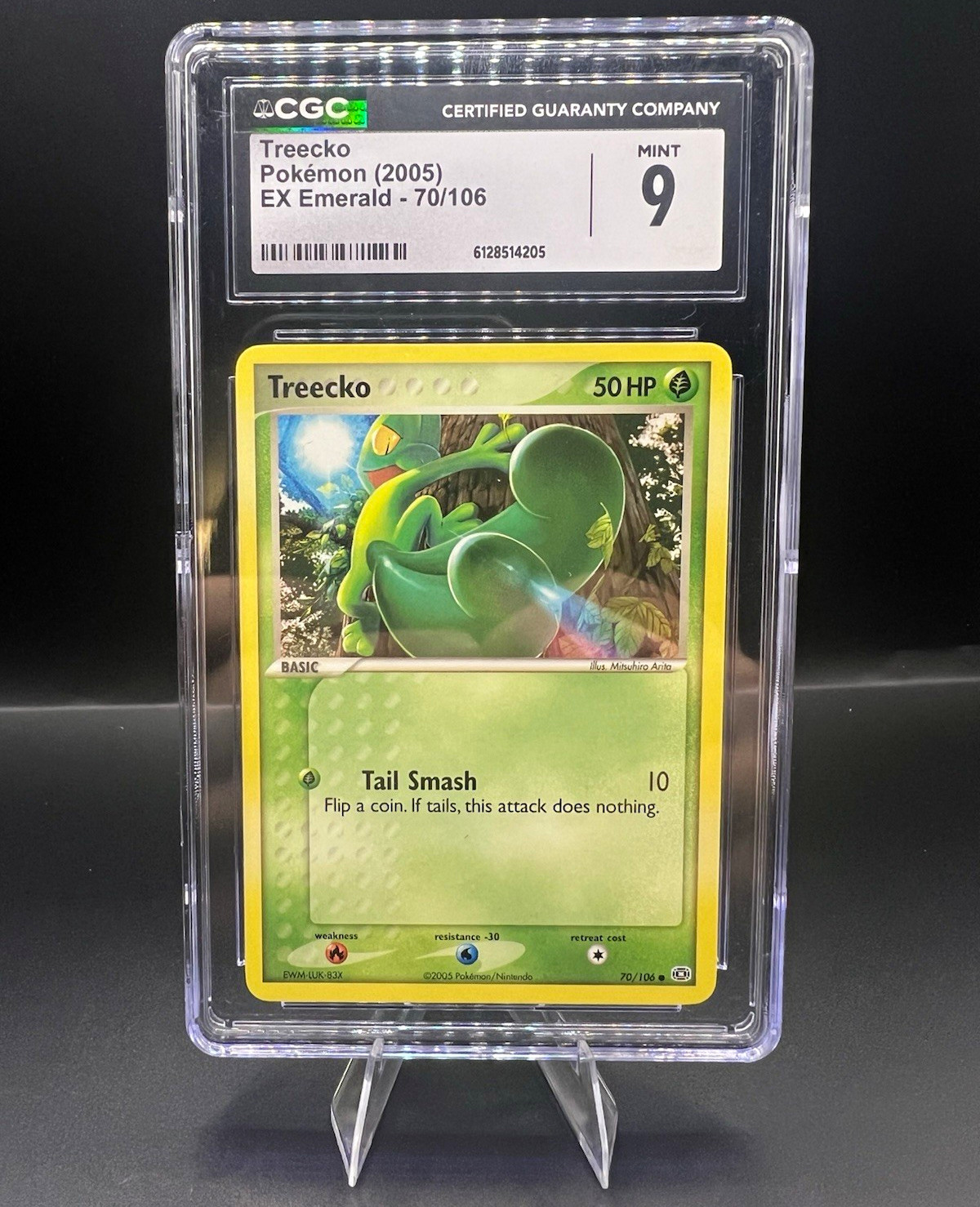 Pokemon TCG Treecko 70/106 EX Emerald 2005 Regular EN CGC 9 Graded