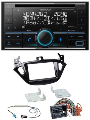 Kenwood CD 2DIN DAB USB MP3 Bluetooth Car Stereo for Opel Adam from 13 Corsa E from 1