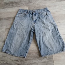 Rocawear Mens Denim Carpenter Shorts Size 36W Light Wash Blue Baggy VTG Y2K