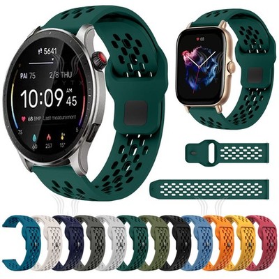 Silikon Atmungsaktives Armband Für Huami Amazfit GTR 4 3 2 2e GTS 4 3 2e Bip 6 5