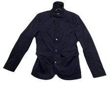 ZARA MAN Mens Coat Jacket Lightweight Zip Button Up Size US Small Navy Blue
