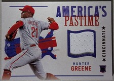 2022 Panini Chronicles - America's Pastime Swatches Hunter Greene #APS-HG Red