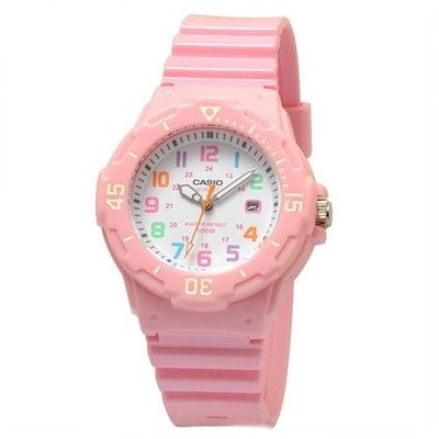 Casio LRW-200H-4B2 | Analoguhr | Pink Resin Band | Colorful Dial | 100M Water