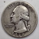 *SILVER* 1938  Washington Quarter -《Great Way To Buy Silver!!》