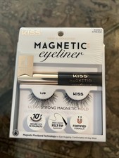 KISS Magnetic False Eyelashes and Eyeliner, 'Lure', 3 Count (Pack of 1), Lure