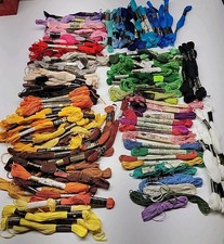 Lot 180 Vintage Embroidery Floss Thread Skeins DMC Coats Galaxy Ace Lily Craft