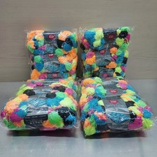 Red Heart Pomp-a-Doodle Jumbo Yarn, Bright Lights, 12 Skeins/4 Packs 14 yds ea 