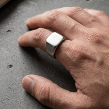 men signet ring size 10 stainless steel