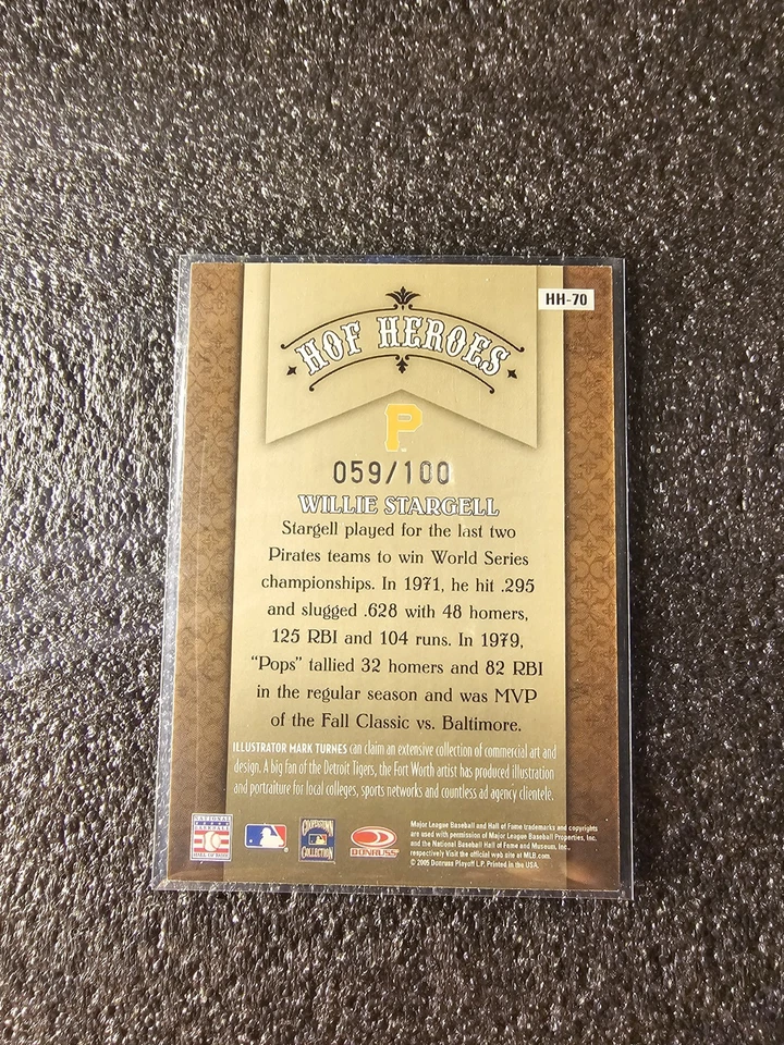 2005 Donruss Diamond Kings Willie Stargell 059/100 HH-70 - Image 2 of 2