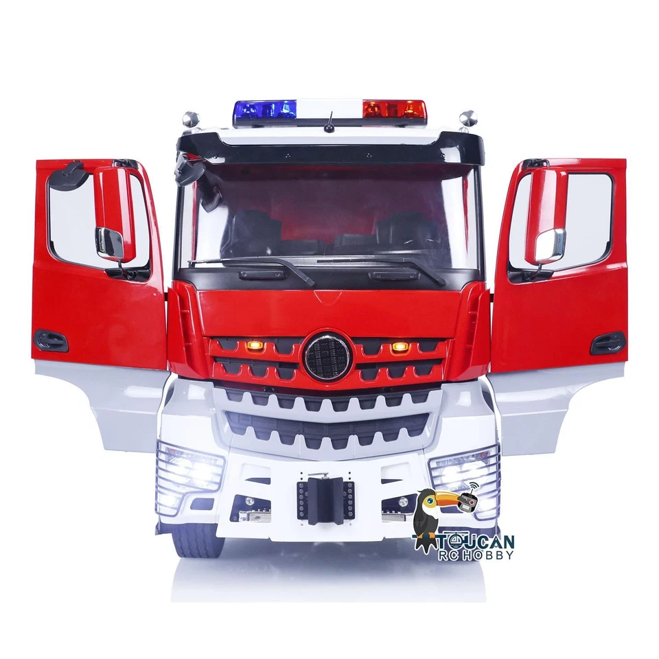 LESU 8x8 1/14 RC Tractor Truck Hydraulic Crane Model Metal Chassis Sound Light - Image 3 of 4