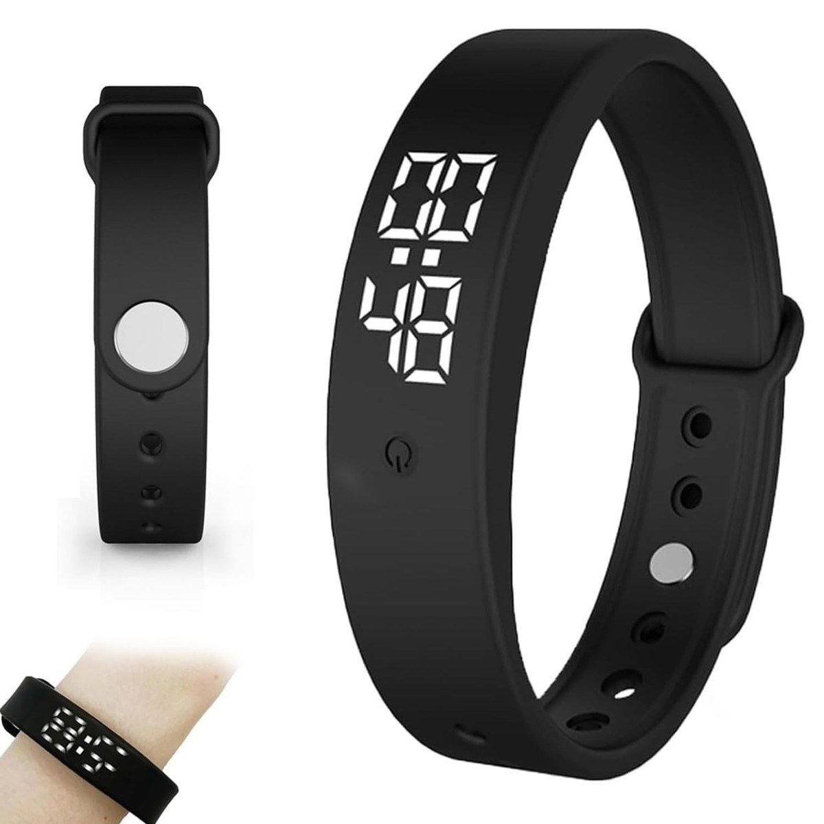 Vibrating Alarm Wristband Deaf People Watch Band Fit Sleeps Rise Silent  Shock Cl | eBay