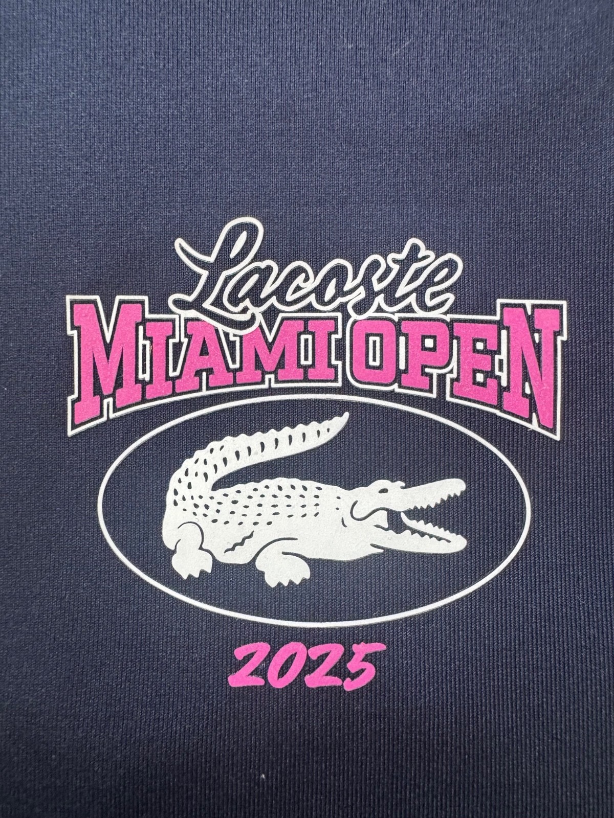 NWT 2025 Lacoste Miami Open Tennis Polo Men's Small Color Blue w/White Trim thumbnail 9