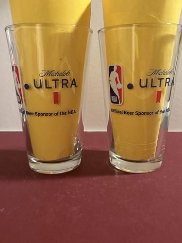 2. - Michelob Ultra / NBA Basketball - Pint Glasses - NBA Logoman