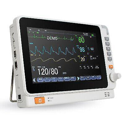 Portable 10 inch Multi Parameter Patient Monitor 6 Signs Machine ECG NIBP