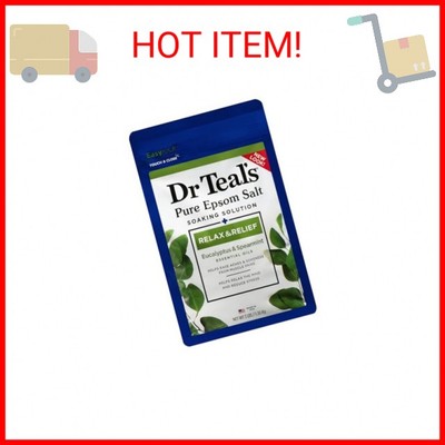 Dr Teal's Epsom Salt Magnesium Soak, Relax & Relief with Eucalyptus & Spearmint 