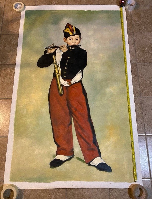 Giant Hand Painted Replica “The Fifer” by Edouard Manet. Very Large. Seen on TV.