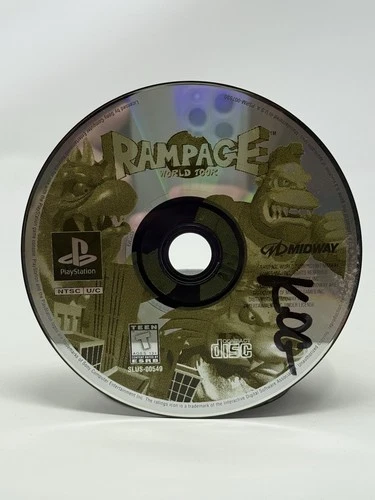 Refurbished Rampage World Tour PS1 PlayStation 1 Tested Pristine Disc Only