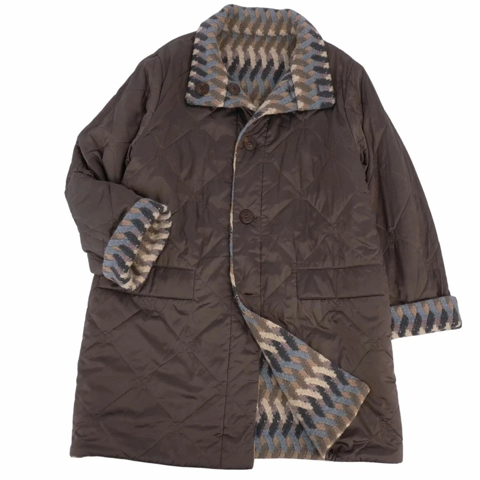 Abrigo largo Missoni reversible de lana mohair para mujer Italia XL bueno Foto 2 de 4