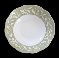 J & G Meakin English Ironstone Sterling Renaissance Green Serving Bowl 8.5 in.