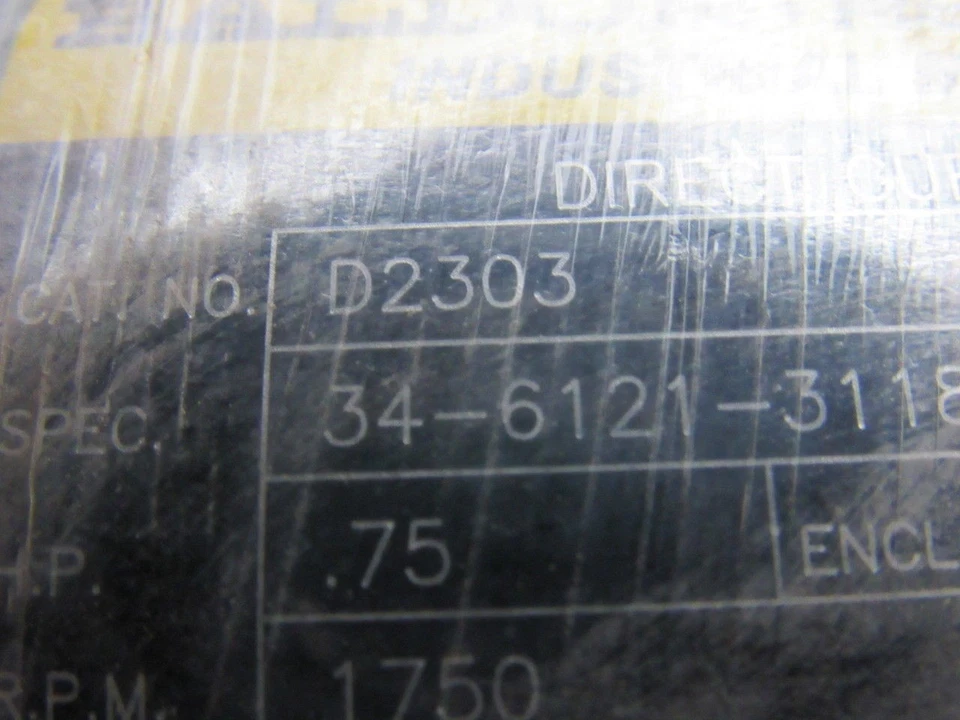 Baldor D2303 230VDC .75HP 1750RPM DC Electric Motor - Image 4 of 4