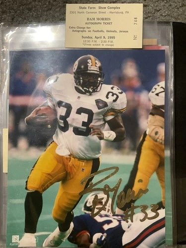 Pittsburgh Steelers Byron "Bam" Morris Autographed Photo with COA