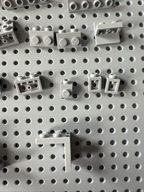 Lego Light Bluish Gray Brackets Inverted Castle Star Wars Vintage 70pcs