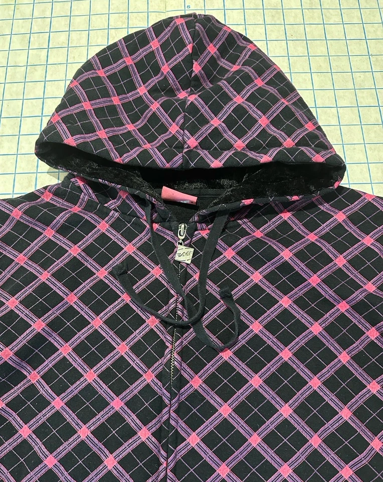 Sudadera De Colección FMF Racing Para Mujer’s AOP Cremallera Completa Capucha Moto Y2K Rosa Punk Grunge Foto 3 de 4