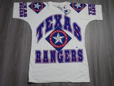 Vintage 90s Texas Rangers Apex One Big Graphic Shirt NWT Rare! Large Men