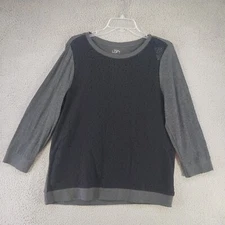 Loft AnnTaylor Shirt Womens Large Lace 3/4 Sleeve Cotton Blend NWT