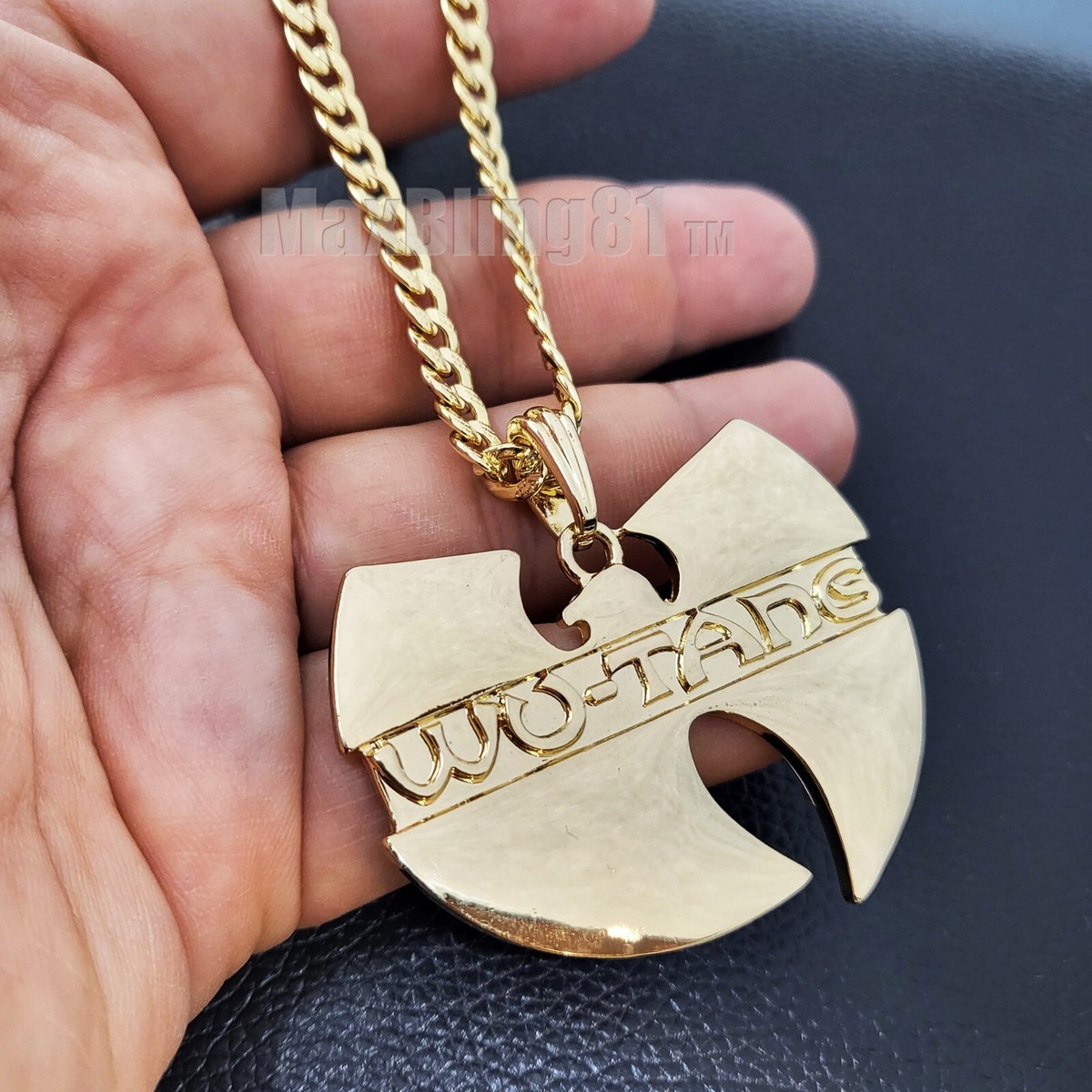 WU-TANG Hip Hop Rapper's 14K Stamped Gold plated 6mm Brass WU-TANG Hip Hop Rapper's 14K Stamped Gold plated 6mm Brass