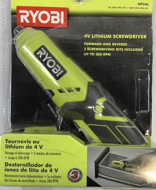 Ryobi 4v Lithium Cordless Screwdriver HP34L With Charger O for sale online | eBay
