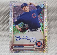 Burl Carraway SP Auto /71📈2020 1st Bowman Draft Chrome Sparkle Refractor CDA-DC