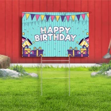 Happy Birthday festive yard sign
